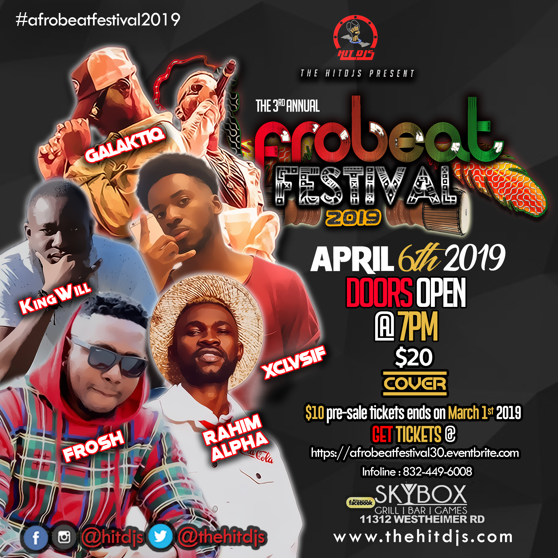 Afrobeat Festival 3.0 - April 6th 2019 – Hitdjs